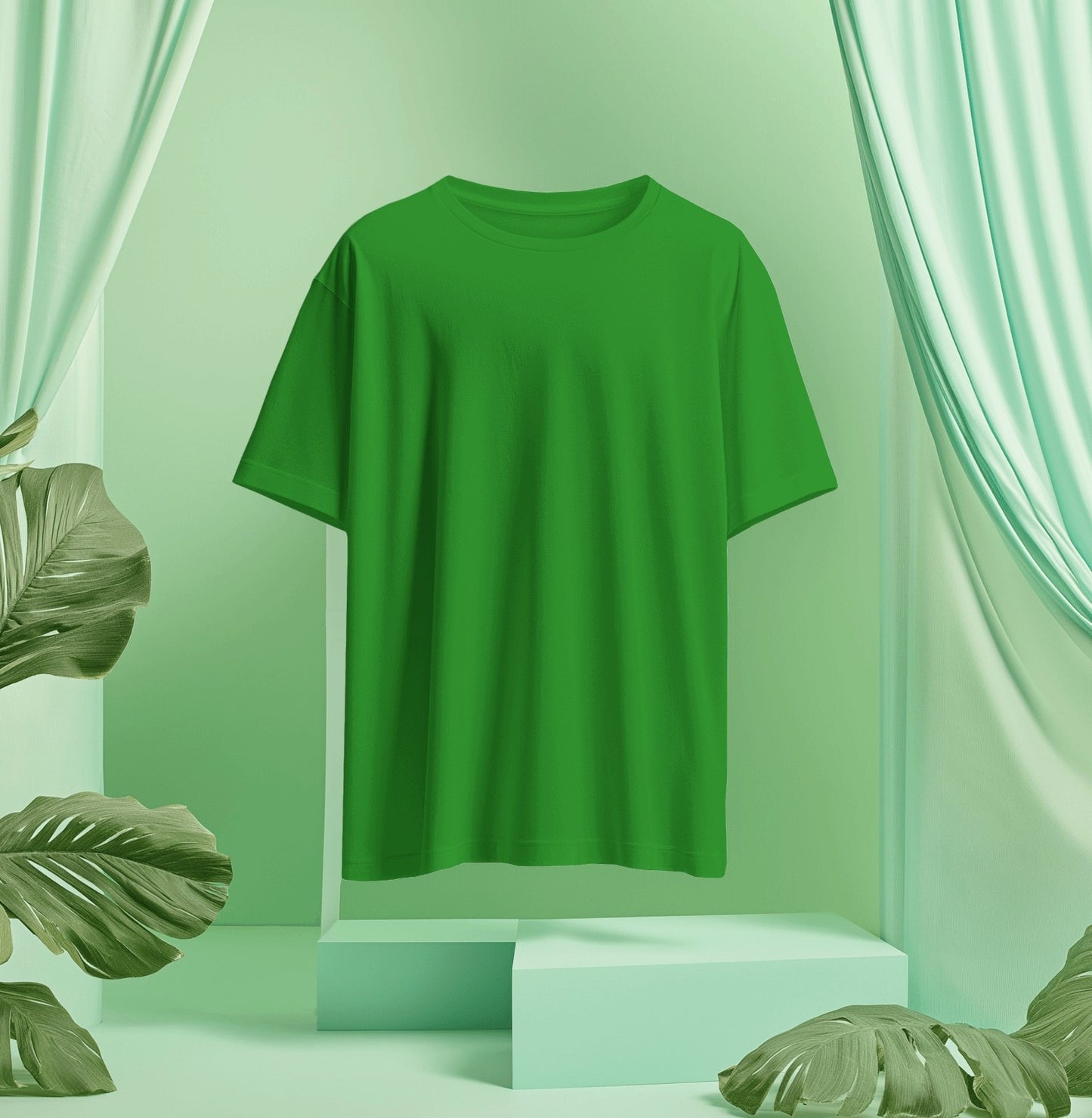 Nimus T Shirt Men Solid Flag Green