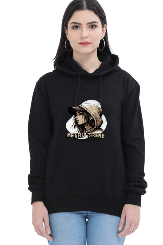 Nimus Premium Women | IIUSTRATION OF GIRL WITH URBAN STYLE | Hoodie  Sweatshirt